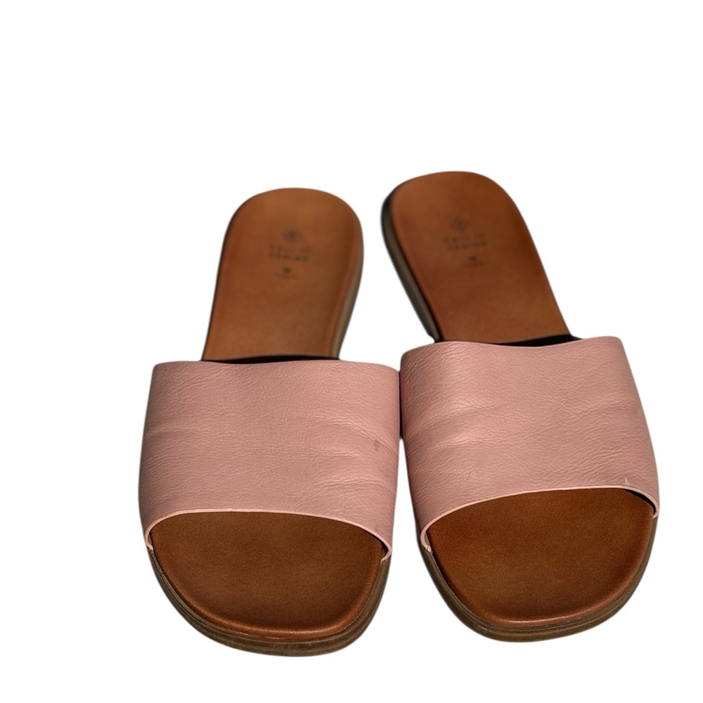 Call It Spring Elegant Pink Vegan Slide Sandals, Women’s size 6.5